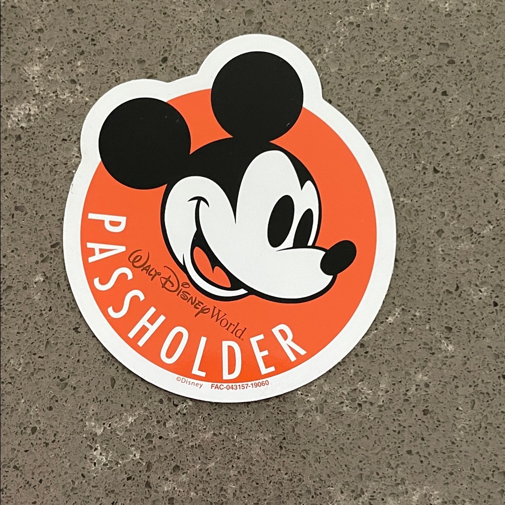 Disney Mickey Mouse Passholder Magnet - Orange and Black